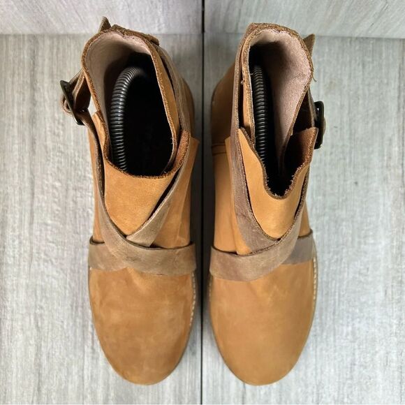 Free People Las Palmas Brown Leather Ankle Boots Shoes Women’s Size 7.5 EUR 38 - Picture 6 of 10